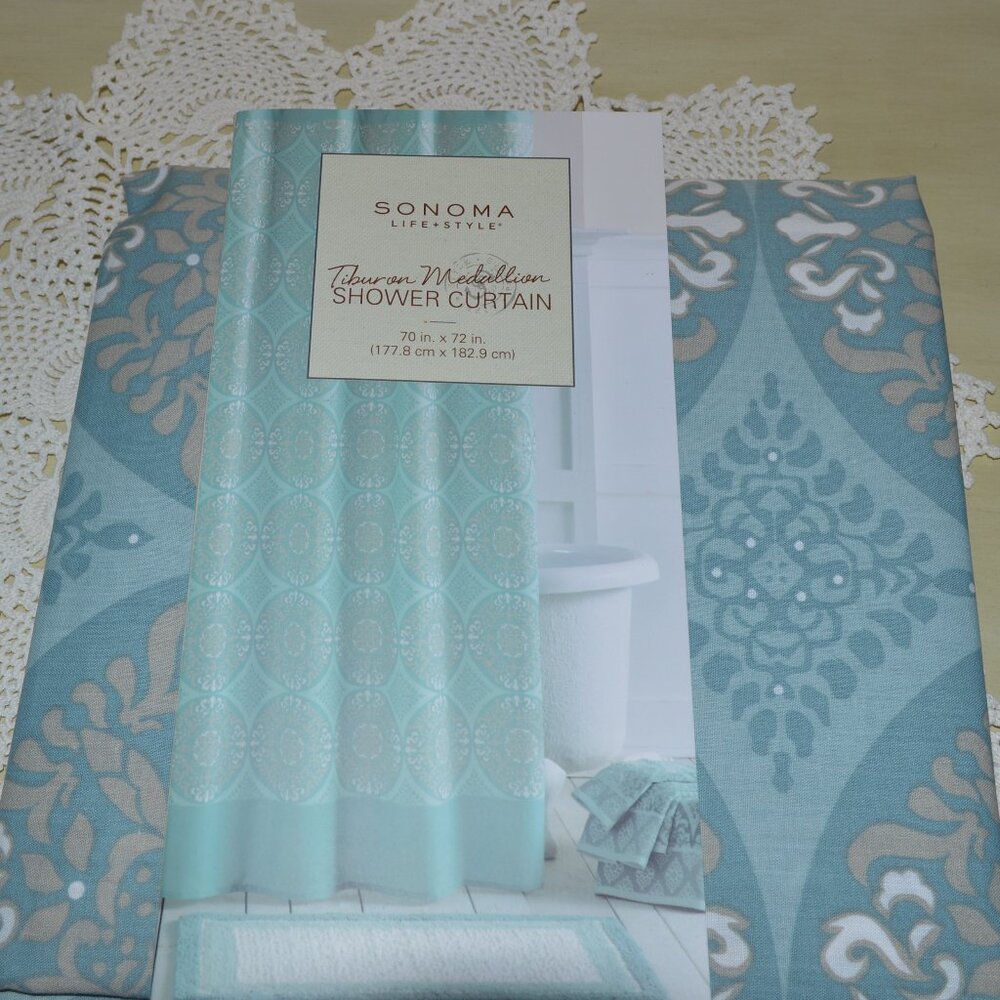 New Sonoma Tiburon Medallion Shower Curtain 70" x 72"
